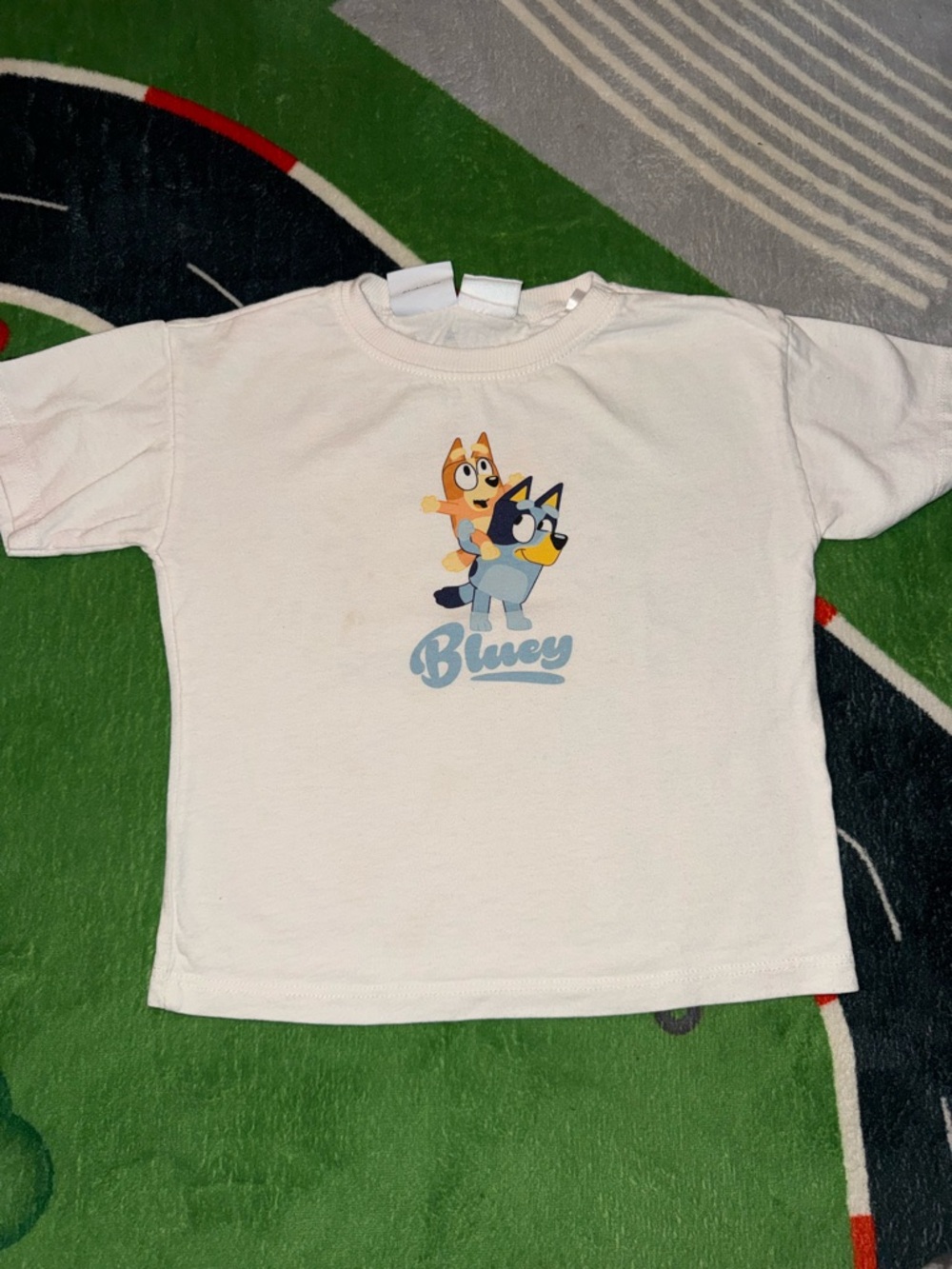 Zara White Kids T-Shirt with Bluey Graphic